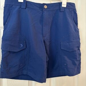 Reel Legends Blue Cargo Shorts Practical Outdoor Wear